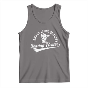 Funny Land Of 10000 Learing Center 2025 Tank Top Anti Scam Awareness School Quote TS11 Deep Heather Print Your Wear