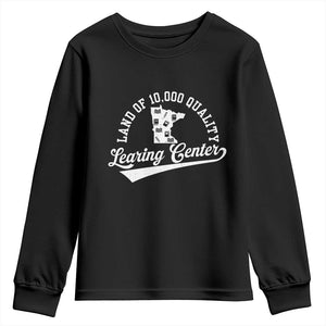 Funny Land Of 10000 Learing Center 2025 Youth Sweatshirt Anti Scam Awareness School Quote TS11 Black Print Your Wear