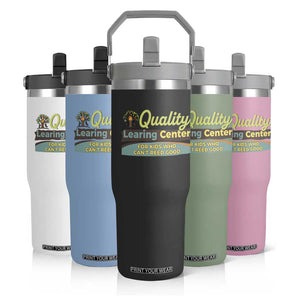 Funny Quality Learing Center For Kids Who Cant Reed Good Flip Straw Tumbler Anti Scam Awareness TS11 Print Your Wear