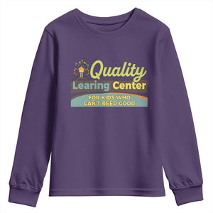 Funny Minnesota Learing Center For Kids Who Cant Reed Good Youth Sweatshirt Anti Scam Awareness TS11 Purple Print Your Wear