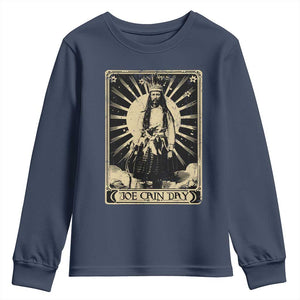 Funny Joe Cain Mardi Gras Youth Sweatshirt Vintage Tarot Card TS11 Navy Print Your Wear