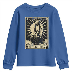 Funny Joe Cain Mardi Gras Youth Sweatshirt Vintage Tarot Card TS11 Royal Blue Print Your Wear