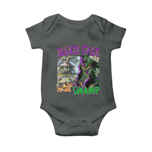 Funny Mardi Gras Rougarou Baby Onesie Mardi Gras In Da Swamp Cryptids Of Louisiana TS11 Dark Heather Print Your Wear