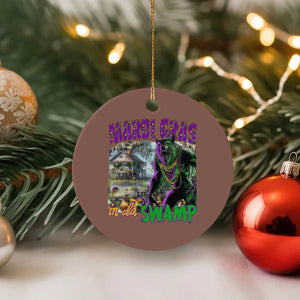 Funny Mardi Gras Rougarou Ceramic Ornament Mardi Gras In Da Swamp Cryptids Of Louisiana TS11 1pc Mocha Print Your Wear