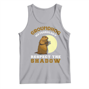 Funny Groundhog Day Tank Top Groundhog Meteorology Respect The Shadow TS11 Athletic Heather Print Your Wear