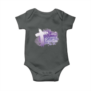 Ash Wednesday Baby Onesie Lent A Season Of Reflection Ashes Cross Christian Religious TS11 Dark Heather Print Your Wear