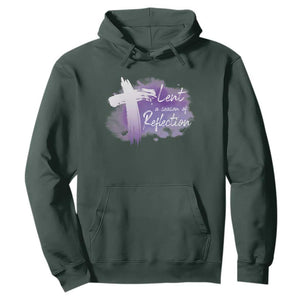 Ash Wednesday Hoodie Lent A Season Of Reflection Ashes Cross Christian Religious TS11 Dark Forest Green Print Your Wear