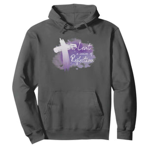 Ash Wednesday Hoodie Lent A Season Of Reflection Ashes Cross Christian Religious TS11 Dark Heather Print Your Wear