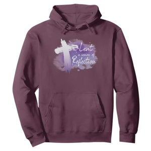 Ash Wednesday Hoodie Lent A Season Of Reflection Ashes Cross Christian Religious TS11 Maroon Print Your Wear