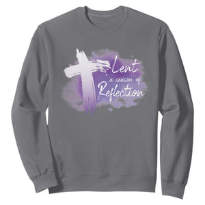 Ash Wednesday Sweatshirt Lent A Season Of Reflection Ashes Cross Christian Religious TS11 Charcoal Print Your Wear