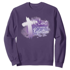 Ash Wednesday Sweatshirt Lent A Season Of Reflection Ashes Cross Christian Religious TS11 Purple Print Your Wear