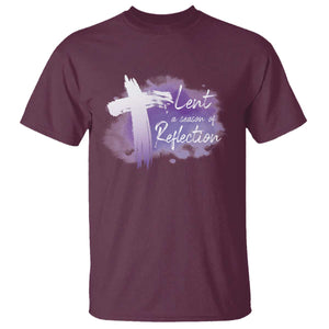 Ash Wednesday T Shirt Lent A Season Of Reflection Ashes Cross Christian Religious TS11 Maroon Print Your Wear