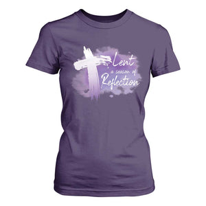 Ash Wednesday T Shirt For Women Lent A Season Of Reflection Ashes Cross Christian Religious TS11 Purple Print Your Wear