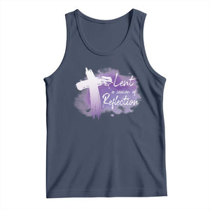 Ash Wednesday Tank Top Lent A Season Of Reflection Ashes Cross Christian Religious TS11 Navy Print Your Wear