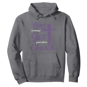 Ash Wednesday Hoodie Lent Is Coming Get Your Ash To Church Ash Cross TS11 Charcoal Print Your Wear