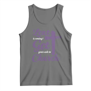 Ash Wednesday Tank Top Lent Is Coming Get Your Ash To Church Ash Cross TS11 Black Heather Print Your Wear