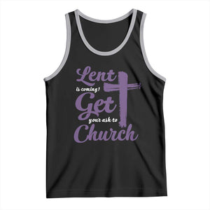 Ash Wednesday Tank Top Lent Is Coming Get Your Ash To Church Ash Cross TS11 Black Athletic Heather Print Your Wear