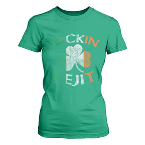 Funny Feckin Eejit T Shirt For Women Ireland Irish Slang Shamrock St Patrick's Day TS11 Irish Green Print Your Wear