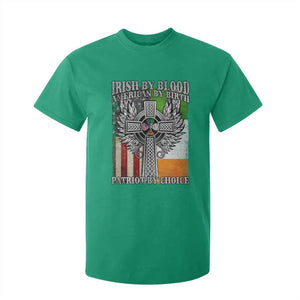 Irish Americans T Shirt For Kid Irish By Blood American By Birth Patriot By Choice Celtic Cross TS11 Irish Green Print Your Wear