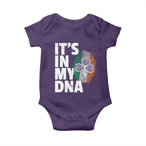 Funny Irish It's In My DNA Baby Onesie Ireland Fingerprint Flag TS11 Purple Print Your Wear