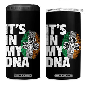 Funny Irish It's In My DNA 4 in 1 Can Cooler Tumbler Ireland Fingerprint Flag TS11 One Size: 16 oz Black Print Your Wear