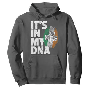 Funny Irish It's In My DNA Hoodie Ireland Fingerprint Flag TS11 Dark Heather Print Your Wear