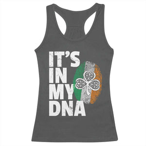 Funny Irish It's In My DNA Racerback Tank Top Ireland Fingerprint Flag TS11 Dark Heather Print Your Wear