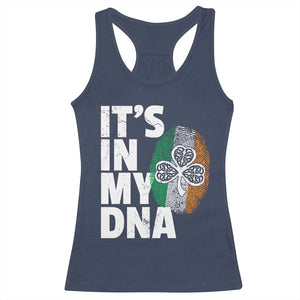Funny Irish It's In My DNA Racerback Tank Top Ireland Fingerprint Flag TS11 Navy Print Your Wear
