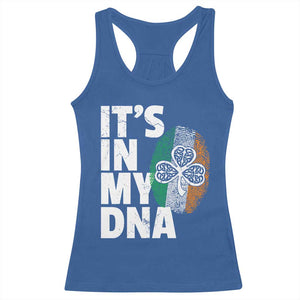 Funny Irish It's In My DNA Racerback Tank Top Ireland Fingerprint Flag TS11 Royal Blue Print Your Wear