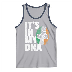 Funny Irish It's In My DNA Tank Top Ireland Fingerprint Flag TS11 Athletic Heather Navy Print Your Wear