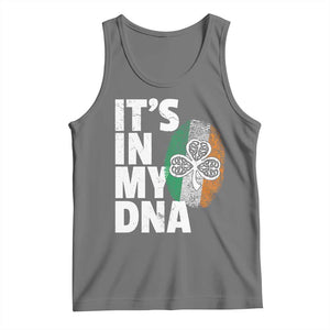 Funny Irish It's In My DNA Tank Top Ireland Fingerprint Flag TS11 Black Heather Print Your Wear