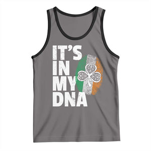 Funny Irish It's In My DNA Tank Top Ireland Fingerprint Flag TS11 Deep Heather Black Print Your Wear