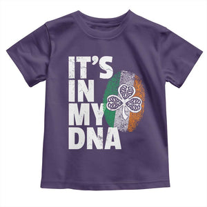 Funny Irish It's In My DNA Toddler T Shirt Ireland Fingerprint Flag TS11 Purple Print Your Wear