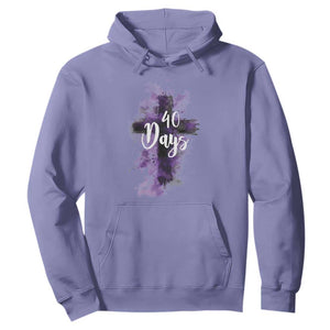 40 Days Christian Religious Hoodie Ash Wednesday Ashes Cross TS11 Violet Print Your Wear
