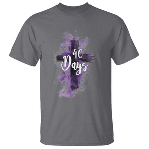 40 Days Christian Religious T Shirt Ash Wednesday Ashes Cross TS11 Charcoal Print Your Wear