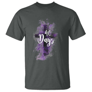 40 Days Christian Religious T Shirt Ash Wednesday Ashes Cross TS11 Dark Heather Print Your Wear
