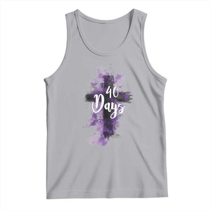 40 Days Christian Religious Tank Top Ash Wednesday Ashes Cross TS11 Athletic Heather Print Your Wear