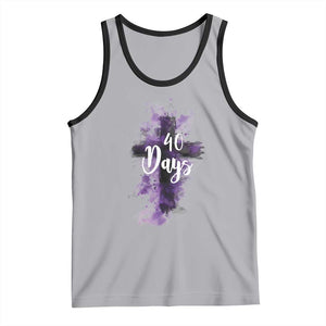 40 Days Christian Religious Tank Top Ash Wednesday Ashes Cross TS11 Athletic Heather Black Print Your Wear