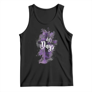 40 Days Christian Religious Tank Top Ash Wednesday Ashes Cross TS11 Black Print Your Wear