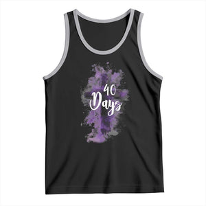 40 Days Christian Religious Tank Top Ash Wednesday Ashes Cross TS11 Black Athletic Heather Print Your Wear