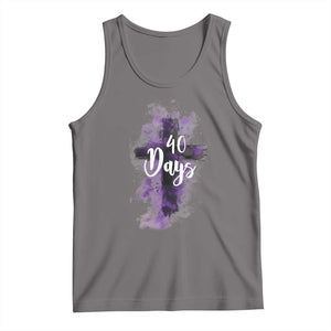 40 Days Christian Religious Tank Top Ash Wednesday Ashes Cross TS11 Deep Heather Print Your Wear
