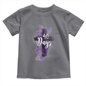 40 Days Christian Religious Toddler T Shirt Ash Wednesday Ashes Cross TS11 Charcoal Print Your Wear
