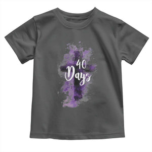 40 Days Christian Religious Toddler T Shirt Ash Wednesday Ashes Cross TS11 Dark Heather Print Your Wear