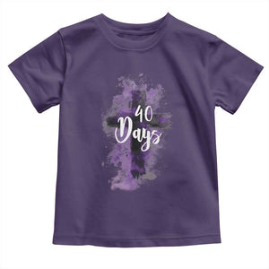 40 Days Christian Religious Toddler T Shirt Ash Wednesday Ashes Cross TS11 Purple Print Your Wear