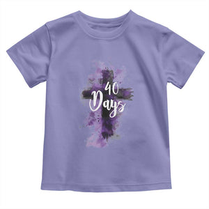 40 Days Christian Religious Toddler T Shirt Ash Wednesday Ashes Cross TS11 Violet Print Your Wear