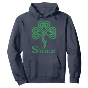 Funny Irish Beer Drinking St Patrick's Day Slainte Hoodie Celtic Shamrock TS11 Navy Print Your Wear