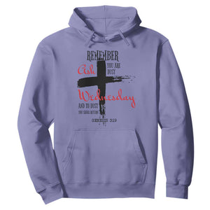 Ash Wednesday Hoodie Remember You are Dust And To Dust You Shall Return Genesis 3:19 TS11 Violet Print Your Wear