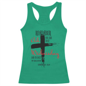Ash Wednesday Racerback Tank Top Remember You are Dust And To Dust You Shall Return Genesis 3:19 TS11 Irish Green Print Your Wear