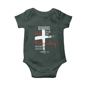 Ash Wednesday Baby Onesie Remember You are Dust And To Dust You Shall Return Genesis 3:19 Ashes Cross TS11 Print Your Wear