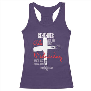Ash Wednesday Racerback Tank Top Remember You are Dust And To Dust You Shall Return Genesis 3:19 Ashes Cross TS11 Purple Print Your Wear